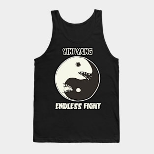 yin yang endless fight cartoon style illustration Tank Top